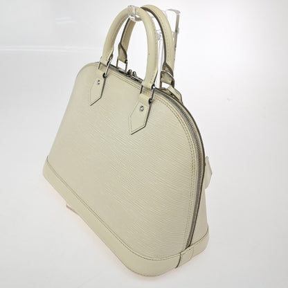 Louis Vuitton Alma Handbag Epi Leather, WHITE, LEATHER, Handbag