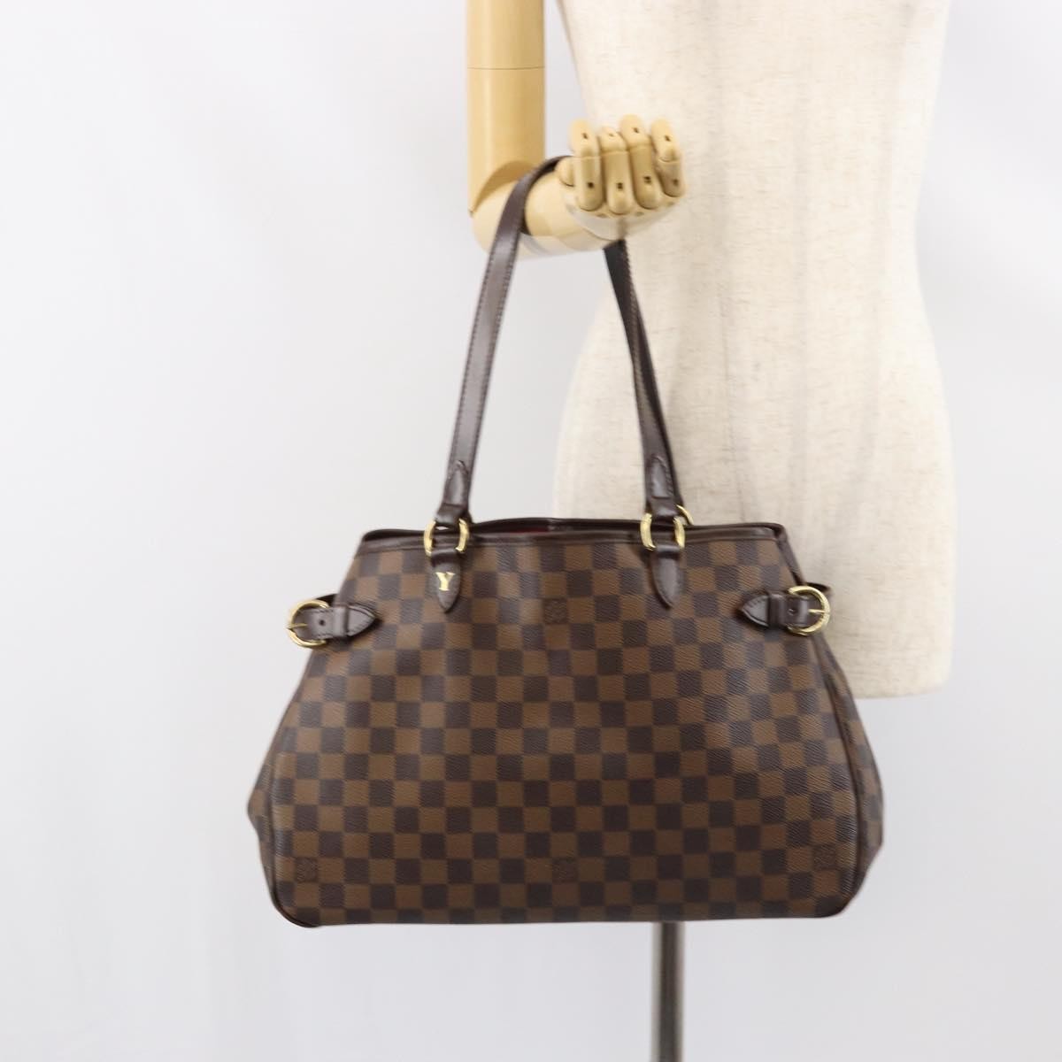 Louis Vuitton Batignolles Handbag Damier, BROWN, CANVAS, Tote bag