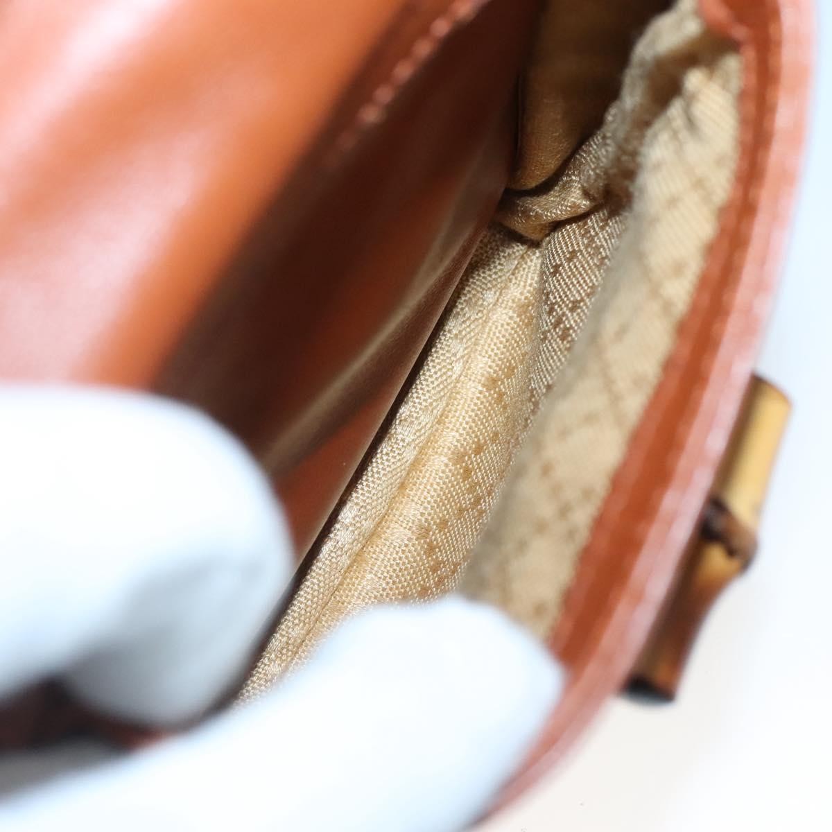 Gucci Vintage Bamboo Backpack Leather, BROWN, LEATHER, Backpack