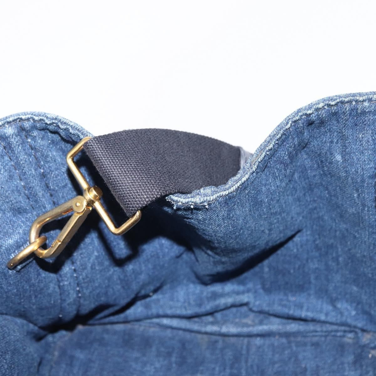 Prada Canapa Open Tote Canvas, BLUE, CANVAS, Tote bag