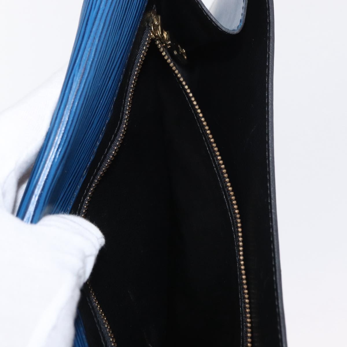 Louis Vuitton Art Deco Clutch Epi Leather, BLUE, LEATHER, Clutche & pouche