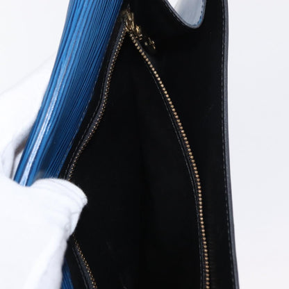 Louis Vuitton Art Deco Clutch Epi Leather, BLUE, LEATHER, Clutche & pouche