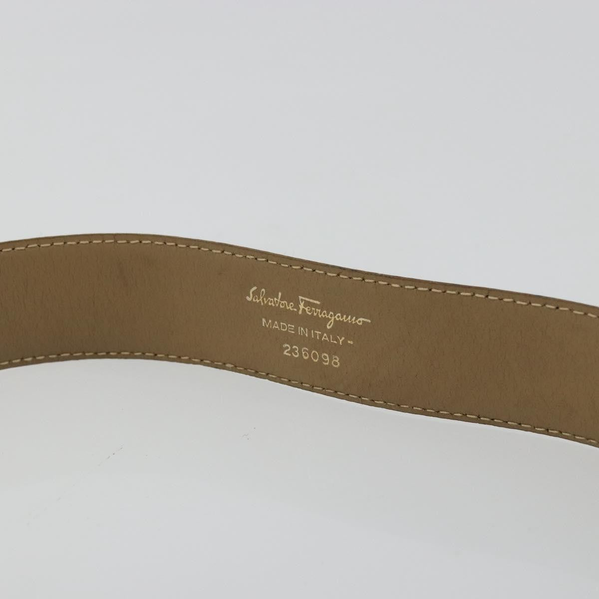 Salvatore Ferragamo Gancini Buckle Reversible Belt Leather, White, Leather, Belt