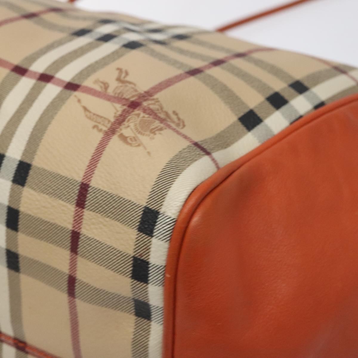 Burberry Canterbury Panels Tote Haymarket Coated Canvas and Leather, BEIGE, PVC, Tote bag