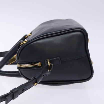 Saint Laurent Classic Baby Duffle Bag Leather, NAVY, LEATHER, Handbag