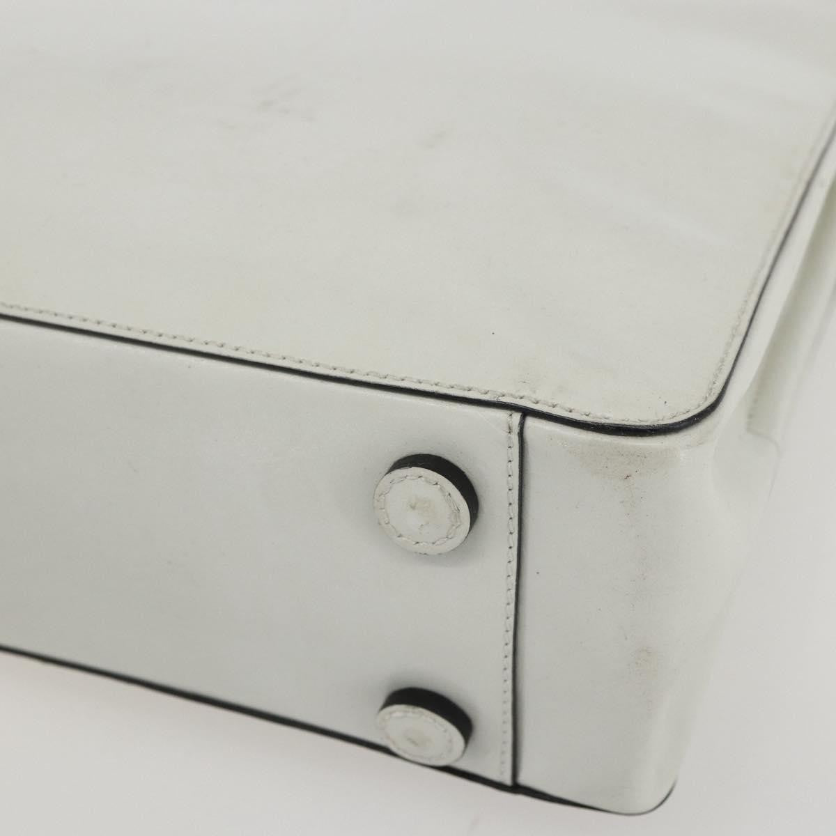 Prada Vintage Handbag Leather, WHITE, LEATHER, Handbag