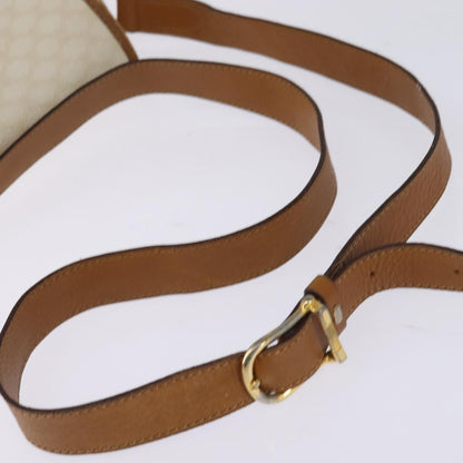 Celine Vintage Macadam Shoulder Bag Canvas and Leather, ECRU, CANVAS, Shoulder bag