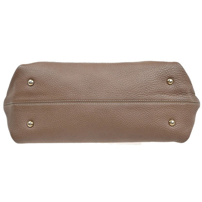 Salvatore Ferragamo Sofia Satchel Leather, BROWN, LEATHER, Handbag