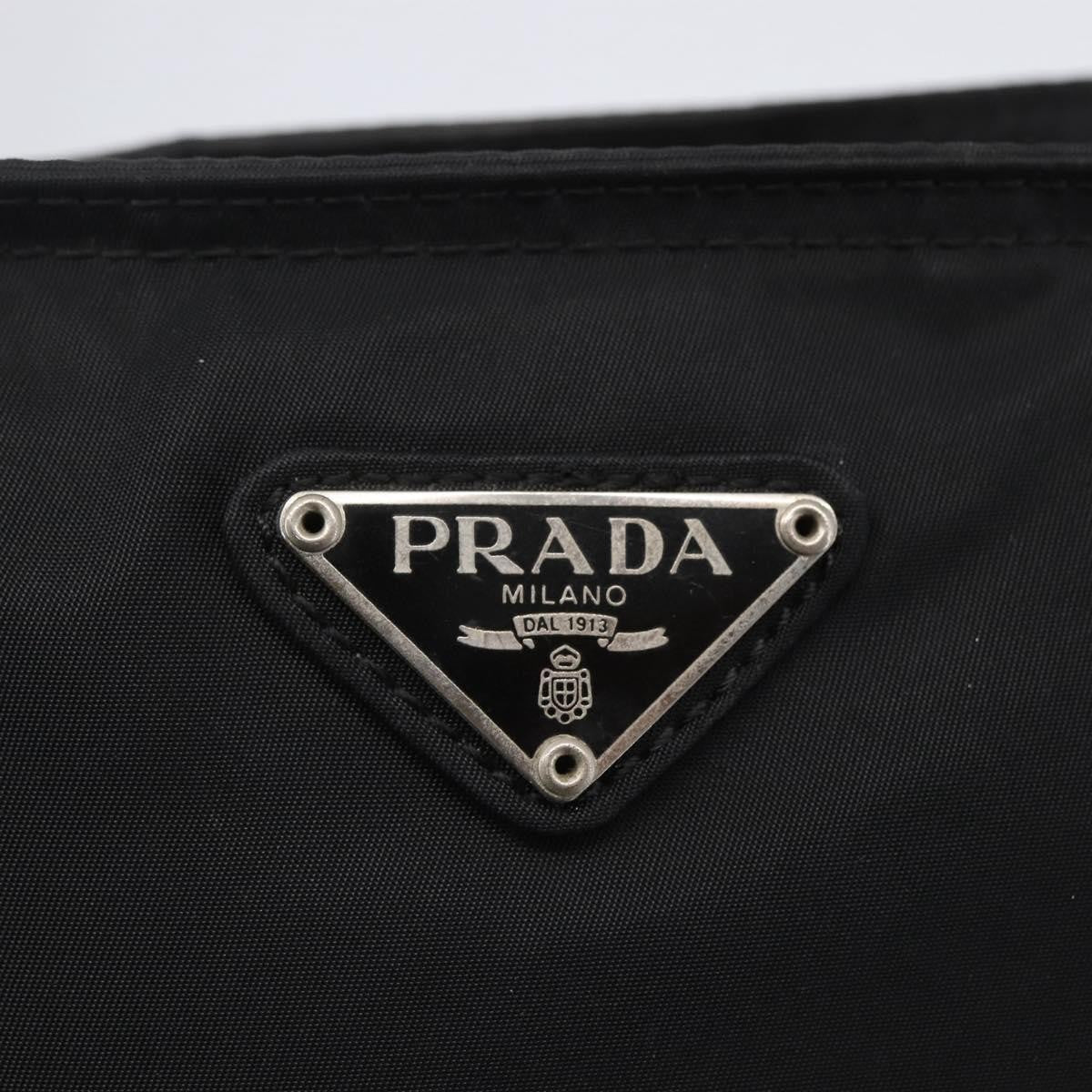 Prada Flat Messenger Bag Tessuto, BLACK, NYLON, Shoulder bag