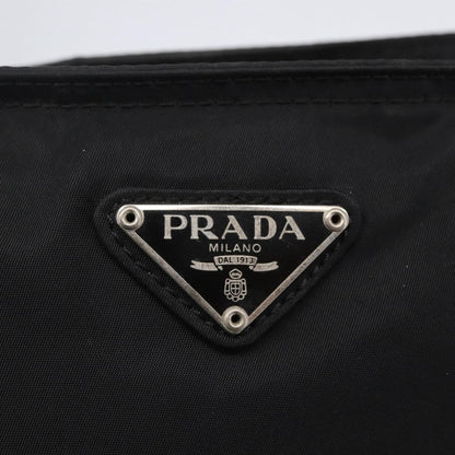 Prada Flat Messenger Bag Tessuto, BLACK, NYLON, Shoulder bag