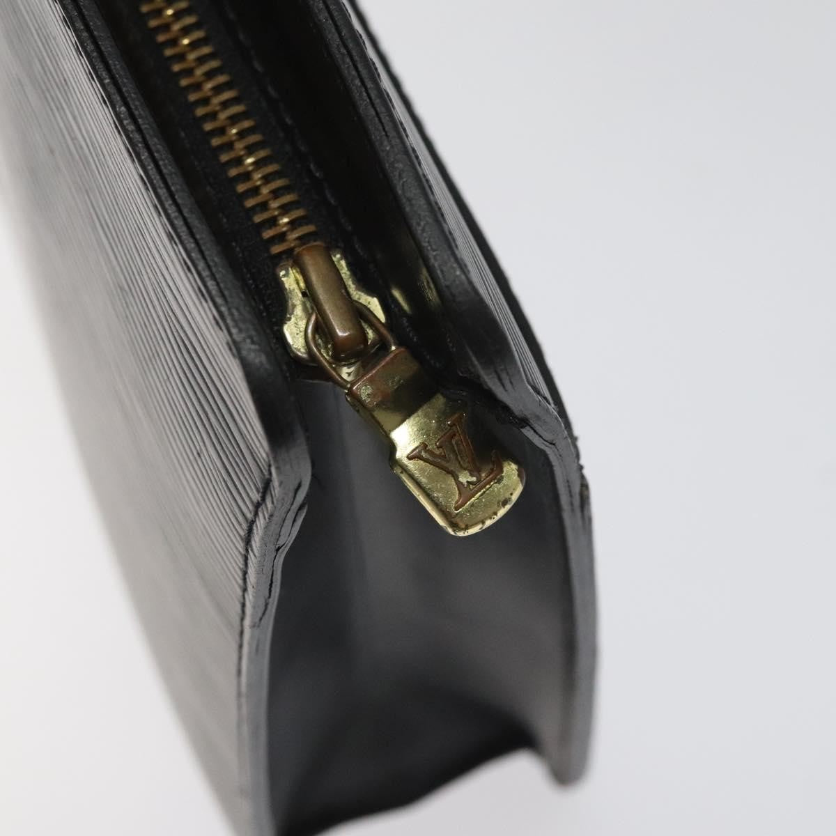 Louis Vuitton Pochette Homme Epi Leather, BLACK, LEATHER, Clutche & pouche
