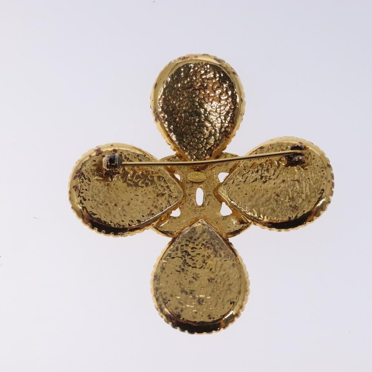 Chanel CC Cross Badge Brooch Metal, GOLD, METAL, Brooch