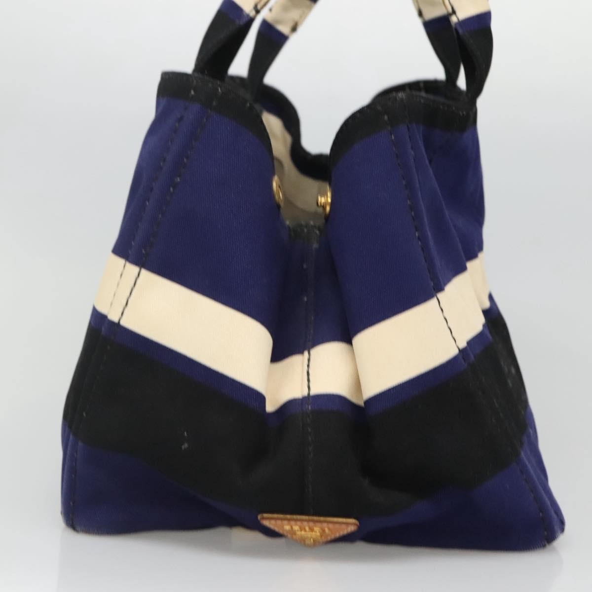 Prada Canapa Open Tote Canvas, BLUE, CANVAS, Tote bag