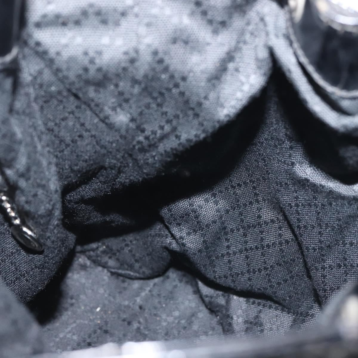 Gucci Vintage Bamboo Bucket Bag Nylon and Leather, BLACK, NYLON, Bag