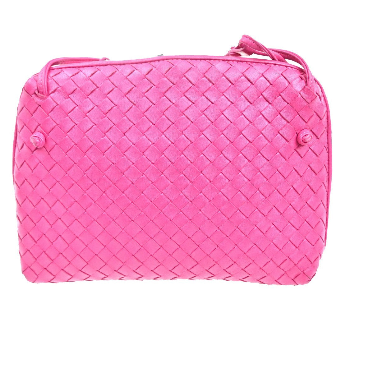 Bottega Veneta Nodini Crossbody Bag Intrecciato Nappa, PINK, LEATHER, Shoulder bag