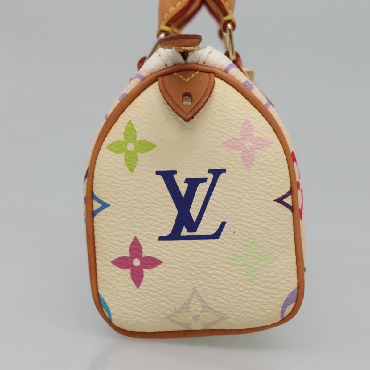 Louis Vuitton Speedy Mini HL Handbag Monogram Multicolor, WHITE, CANVAS, Handbag