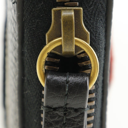 Gucci GG Marmont Zip Around Wallet Leather, BLACK, LEATHER, Wallets