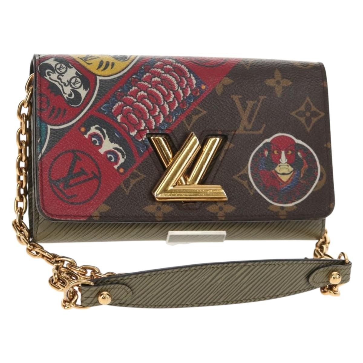 Louis Vuitton Twist Chain Wallet Limited Edition Kabuki Stickers Monogram Canvas, MULTICOLOUR, CANVAS, Clutche & pouche