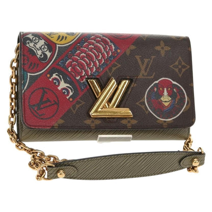 Louis Vuitton Twist Chain Wallet Limited Edition Kabuki Stickers Monogram Canvas, MULTICOLOUR, CANVAS, Clutche & pouche