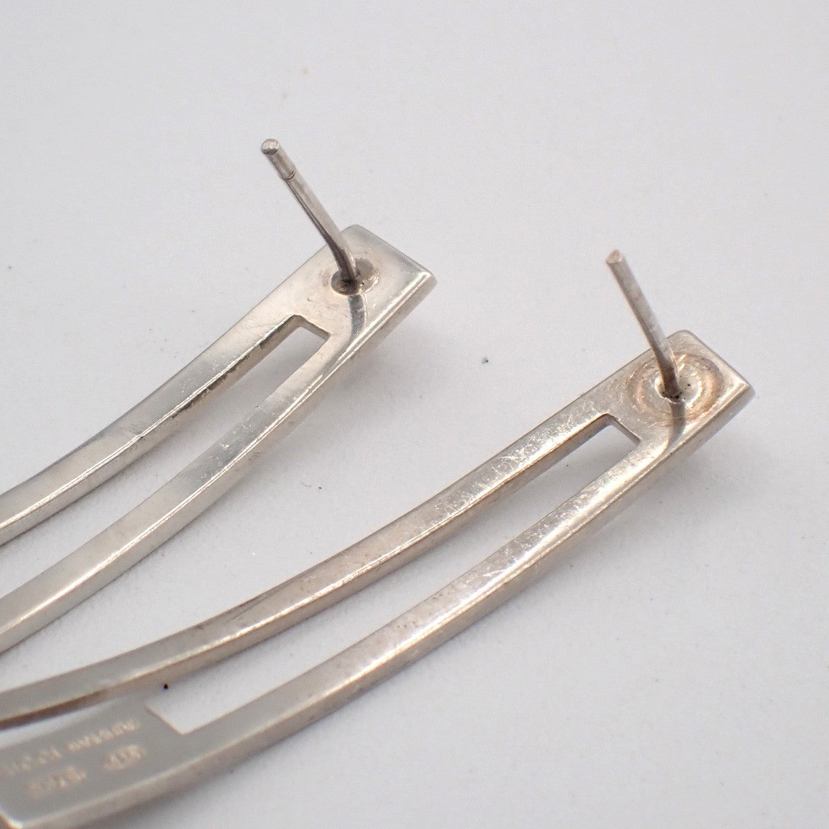 Gucci G Logo Long Studs Earrings Silver 925, Silver, Silver, Earrings