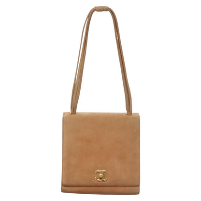 Chanel Flap Crossbody Bag Suede Patchwork, BEIGE, SUEDE, Crossbody bag