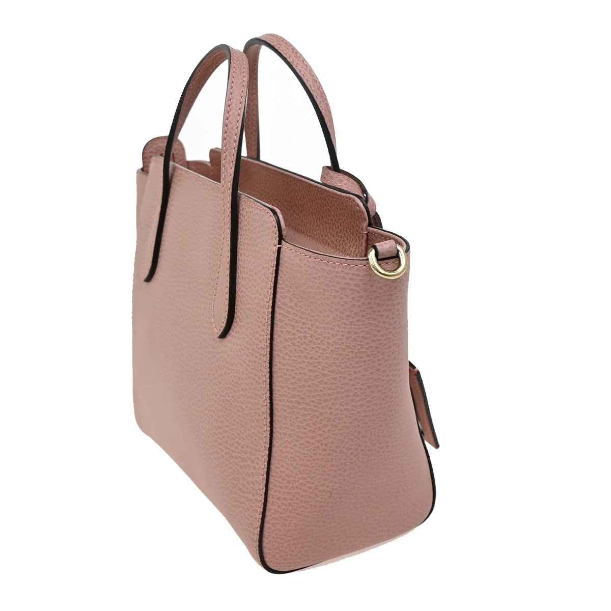 Gucci Swing Crossbody Bag Pebbled Leather, PINK, LEATHER, Crossbody bag