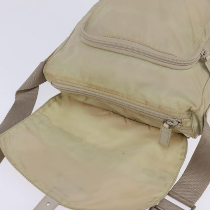 Prada Buckle Messenger Bag Tessuto, BEIGE, NYLON, Crossbody bag