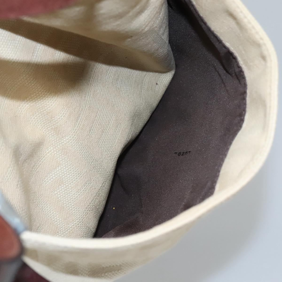 Fendi Vintage FF Belted Hobo Canvas, BEIGE, CANVAS, Shoulder bag