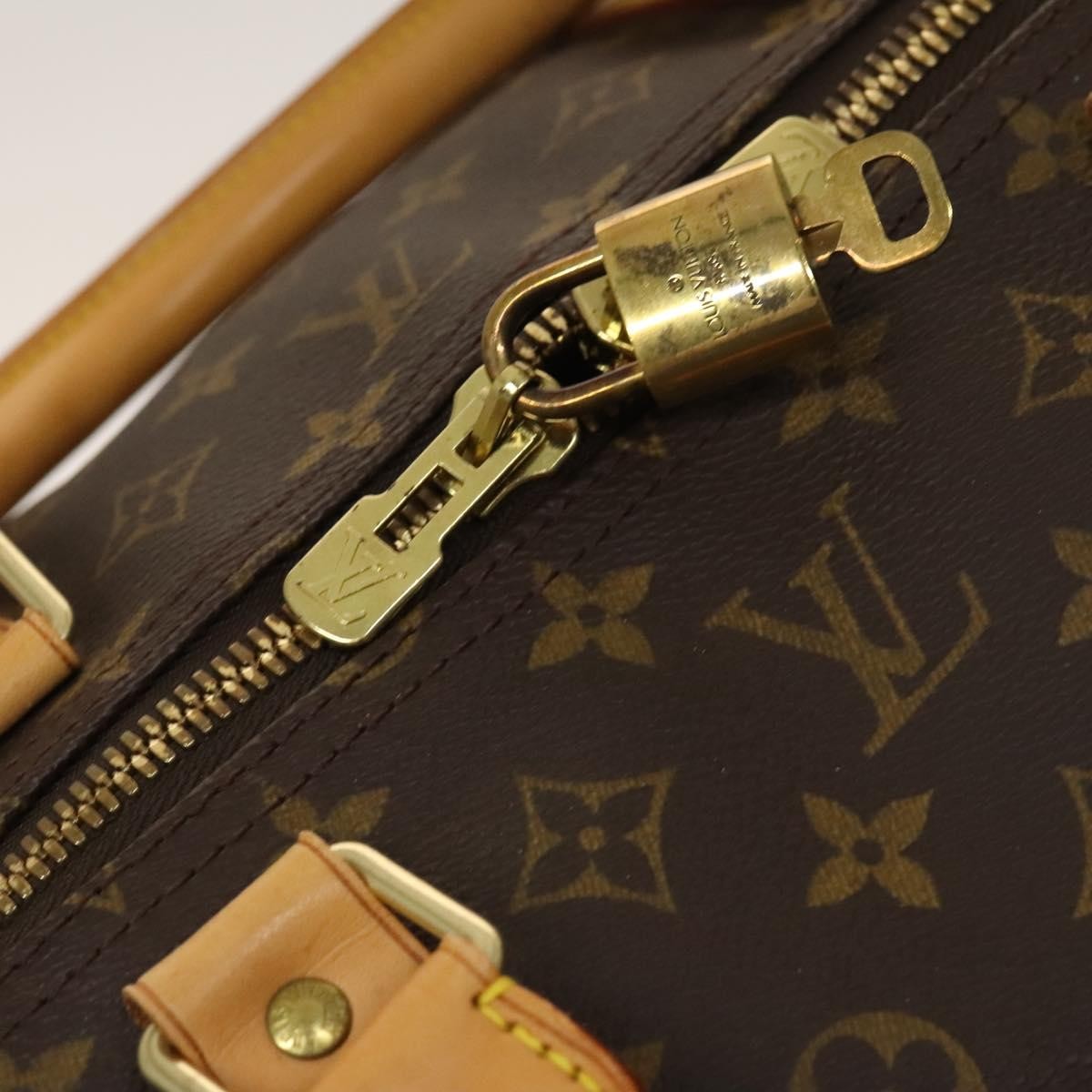 Louis Vuitton Keepall Bag Monogram Canvas, BROWN, CANVAS, Travel bag