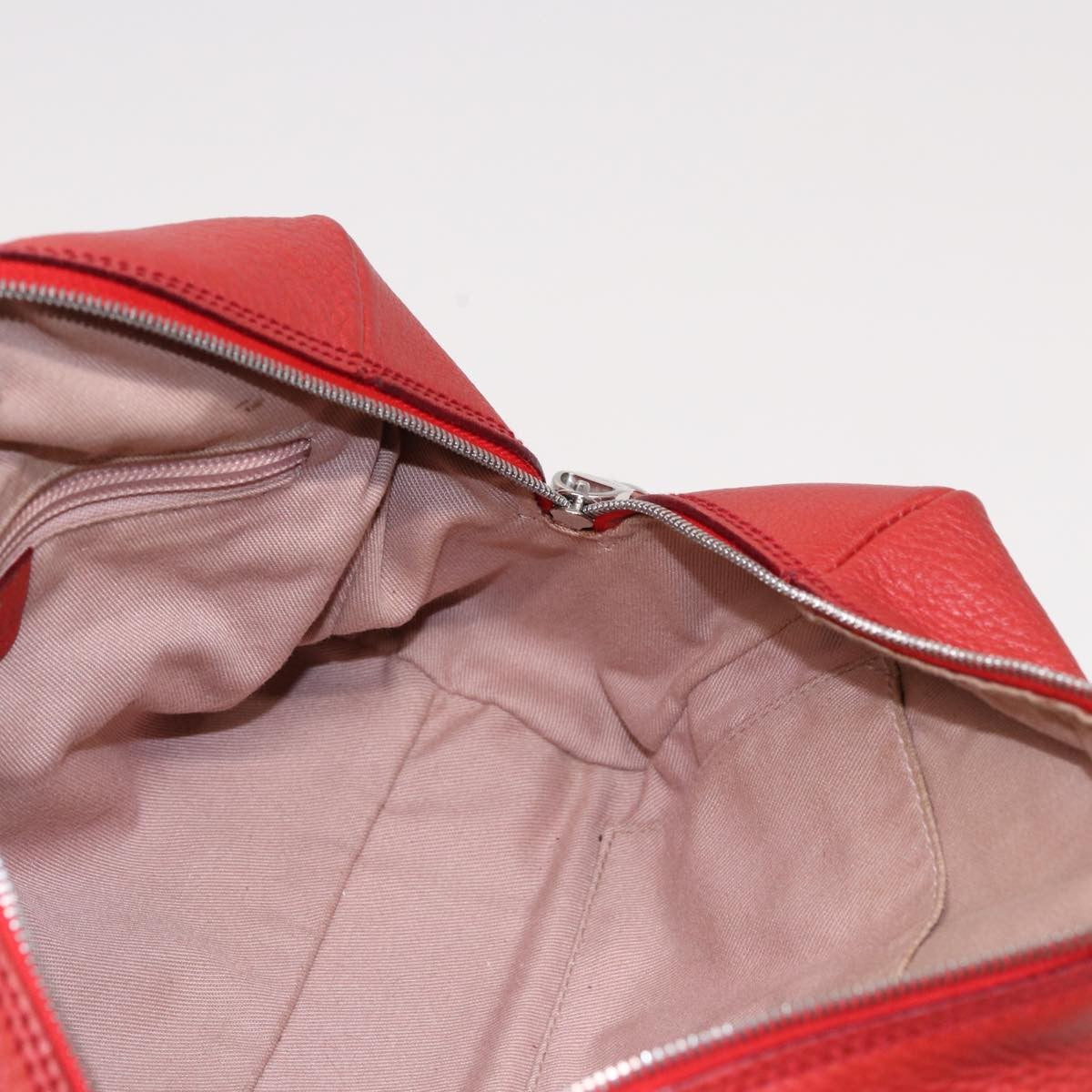 Salvatore Ferragamo Gancini Buckle Shoulder Bag Leather, RED, LEATHER, Handbag