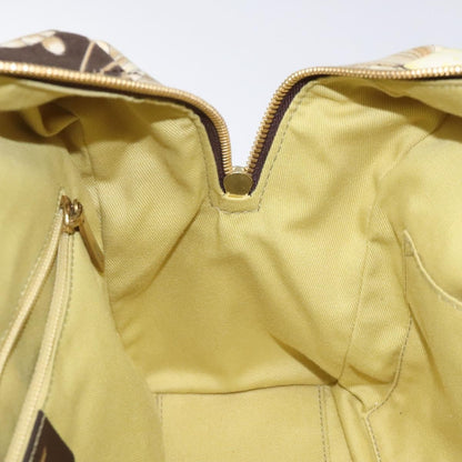 Salvatore Ferragamo Gancini Shoulder Bag Canvas, BEIGE, CANVAS, Shoulder bag