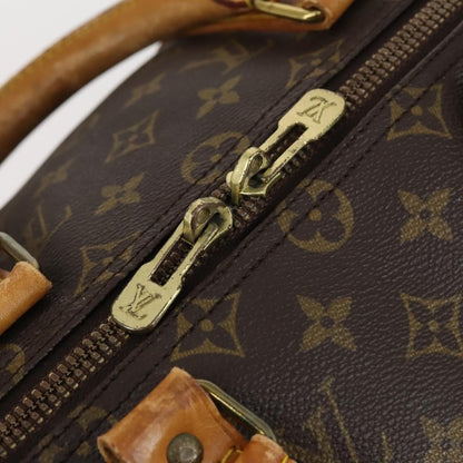 Louis Vuitton Keepall Bag Monogram Canvas, BROWN, CANVAS, Travel bag