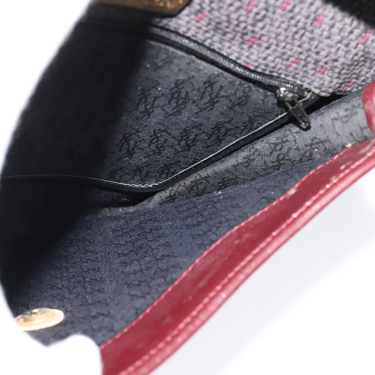 Saint Laurent Vintage Shoulder Bag Canvas, BURGUNDY, CANVAS, Shoulder bag