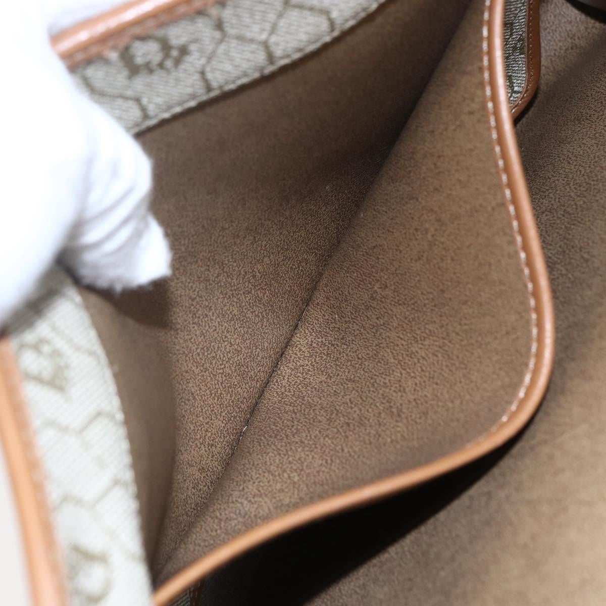 Christian Dior Vintage Honeycomb chain Canvas, BEIGE, CANVAS, Shoulder bag