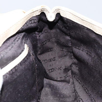 Celine Vintage Buckle Shoulder Bag Leather, WHITE, LEATHER, Shoulder bag