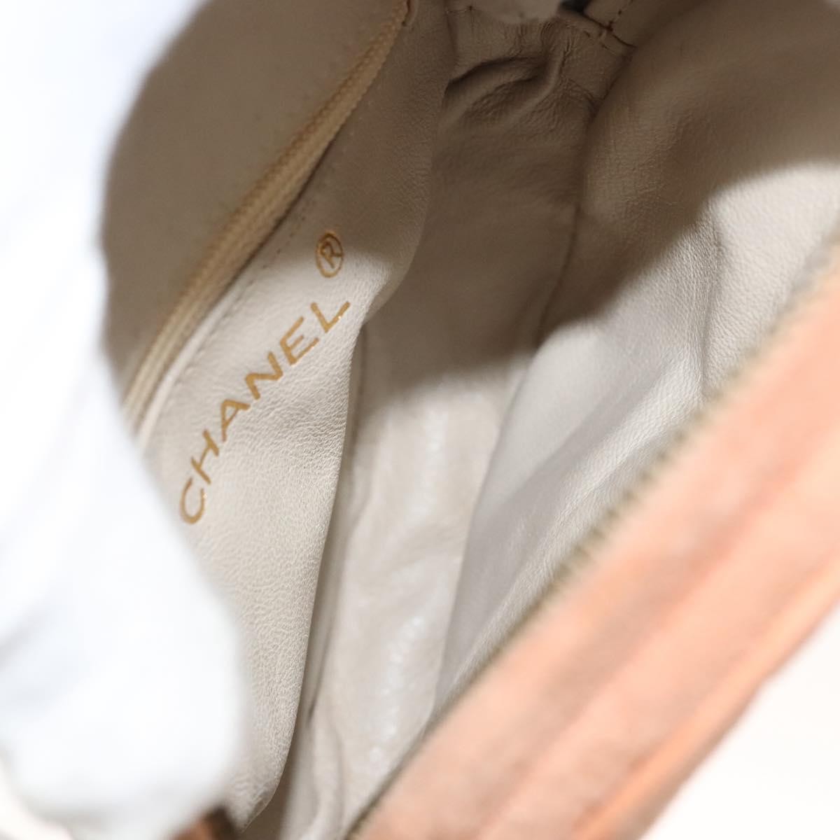 Chanel Coco Charm Wristlet Pouch Multicolor Canvas, ORANGE, SUEDE, Clutche & pouche