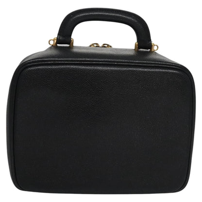 Chanel Vintage Timeless Zip Around Vanity Case Caviar, BLACK, LEATHER, Toiletry Case