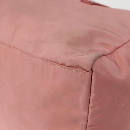 Prada Side Pocket Bauletto Bag Nylon with Leather, PINK, NYLON, Handbag