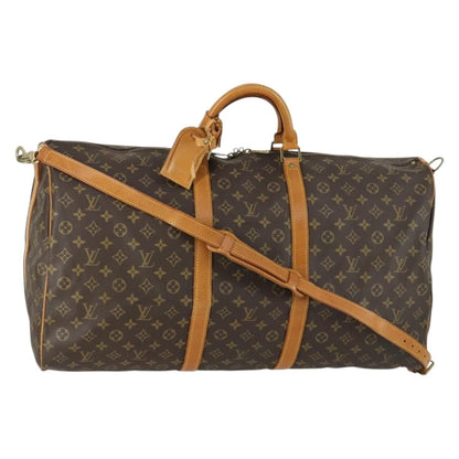 Louis Vuitton Keepall Bandouliere Bag Monogram Canvas, BROWN, CANVAS, Travel bag