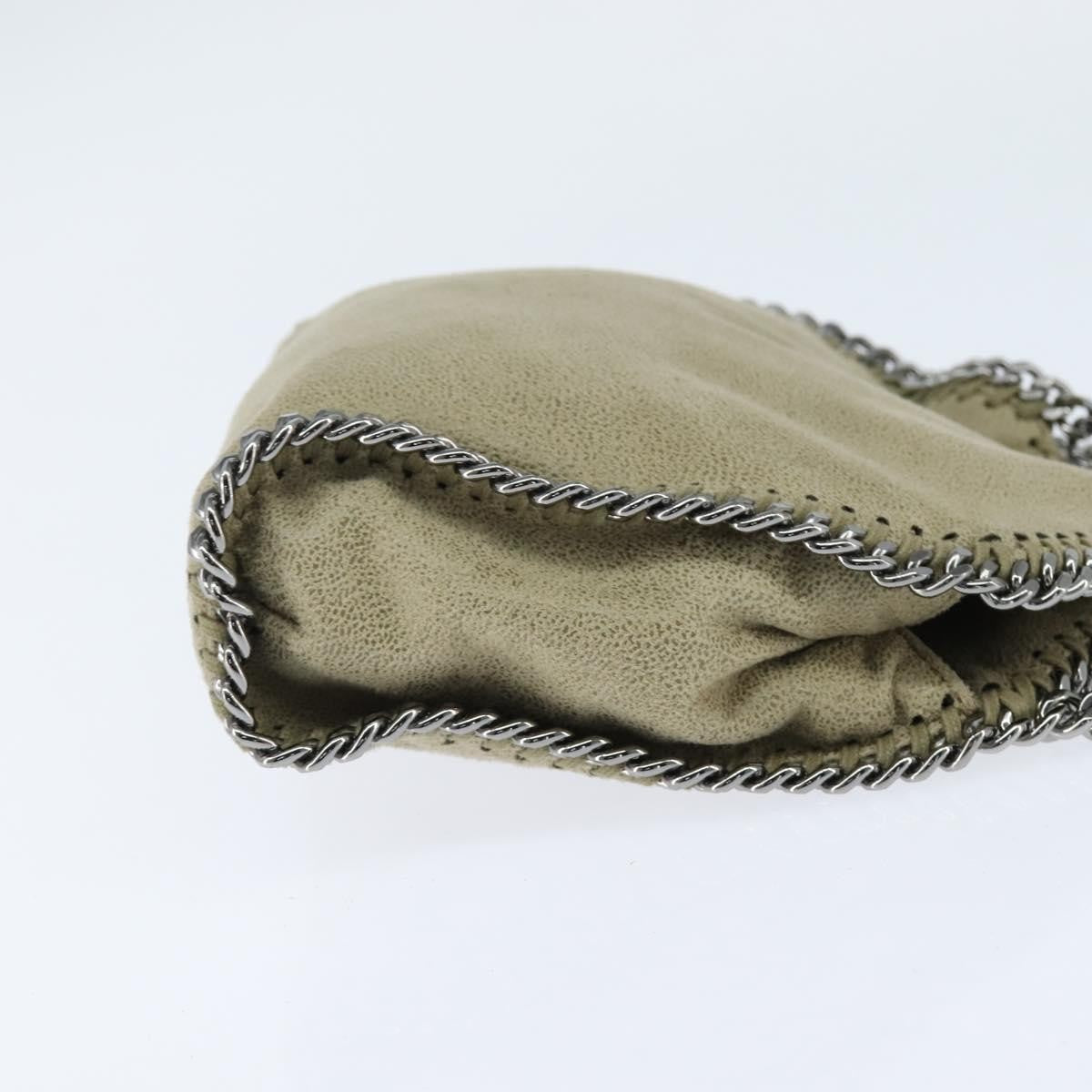 Stella McCartney Falabella Fold Over Bag Shaggy Deer, BEIGE, POLYESTER, Shoulder bag