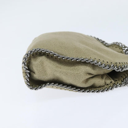 Stella McCartney Falabella Fold Over Bag Shaggy Deer, BEIGE, POLYESTER, Shoulder bag