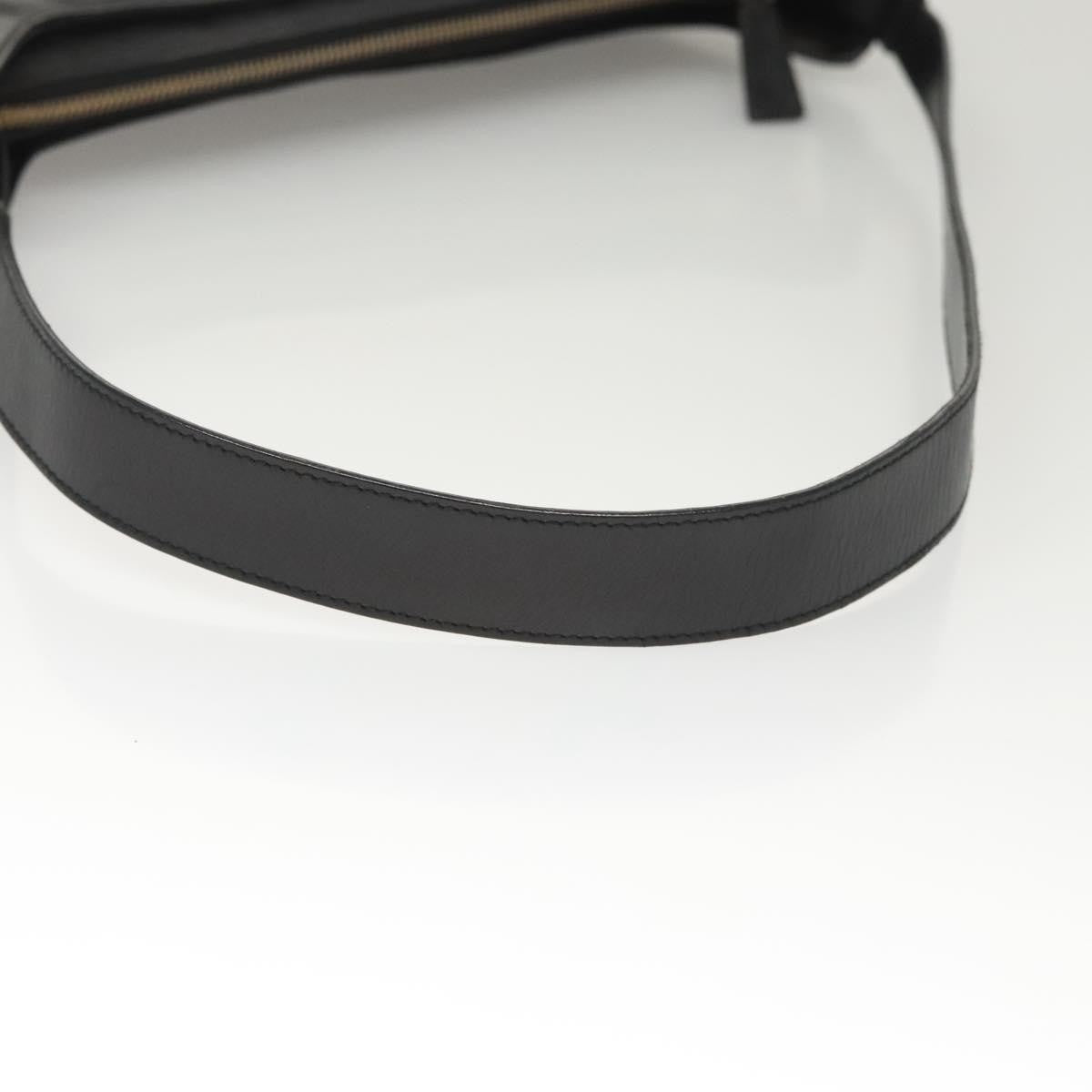 Salvatore Ferragamo Gancini Shoulder Bag Leather, BLACK, LEATHER, Shoulder bag