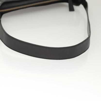 Salvatore Ferragamo Gancini Shoulder Bag Leather, BLACK, LEATHER, Shoulder bag