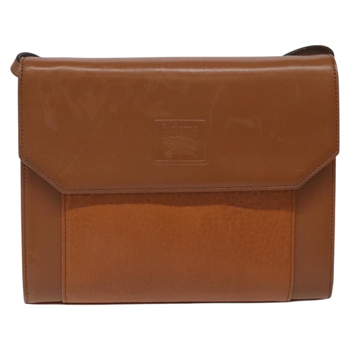 Burberry Vintage Flap Crossbody Bag Leather, BROWN, LEATHER, Shoulder bag