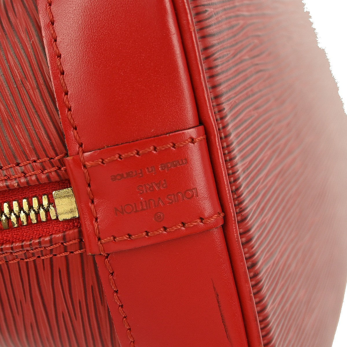 Louis Vuitton Alma Handbag Epi Leather, RED, LEATHER, Handbag