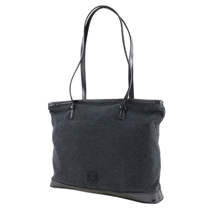 Loewe Anagram Tote Leather, BLACK, SUEDE, Tote bag