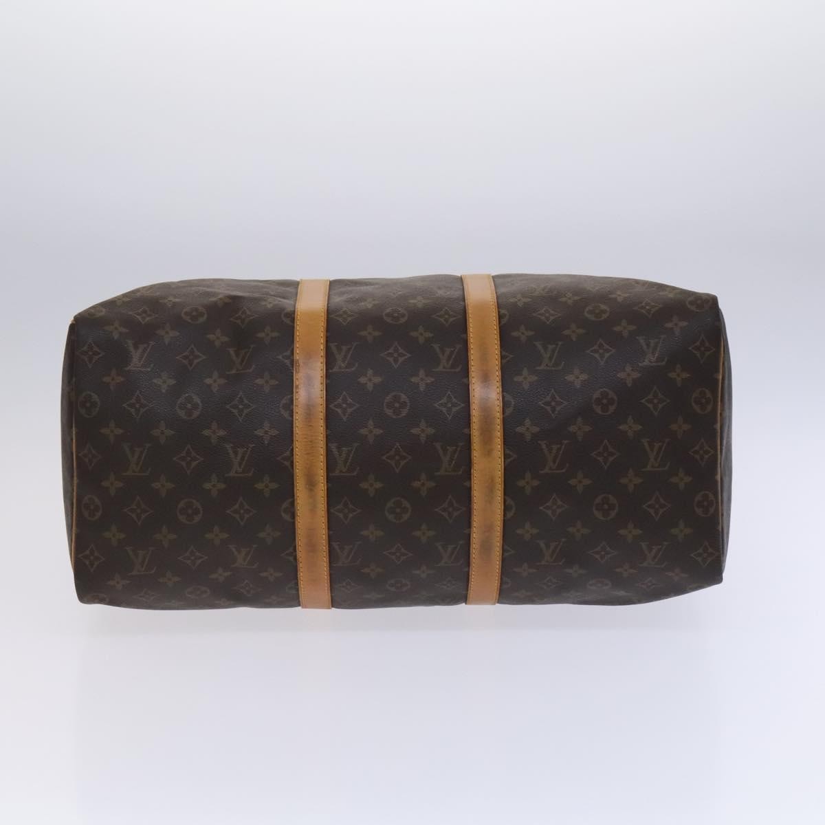 Louis Vuitton Keepall Bag Monogram Canvas, BROWN, CANVAS, Travel bag