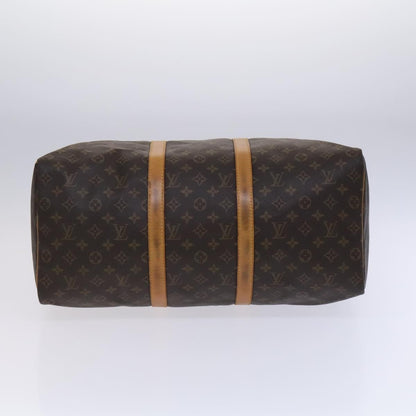 Louis Vuitton Keepall Bag Monogram Canvas, BROWN, CANVAS, Travel bag