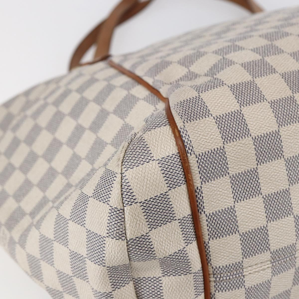 Louis Vuitton Totally Handbag Damier azur, WHITE, CANVAS, Tote bag