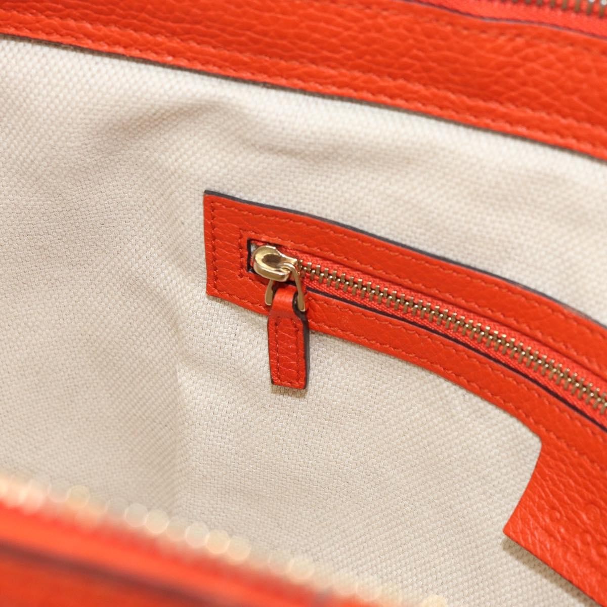 Gucci Soho Convertible Top Handle Bag Leather, ORANGE, LEATHER, Handbag